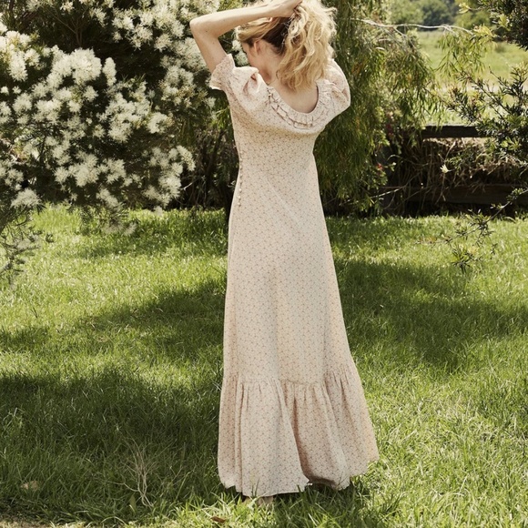 NWT Doen Olive Dress Peach Martha's Garden Silk - Picture 4 of 8